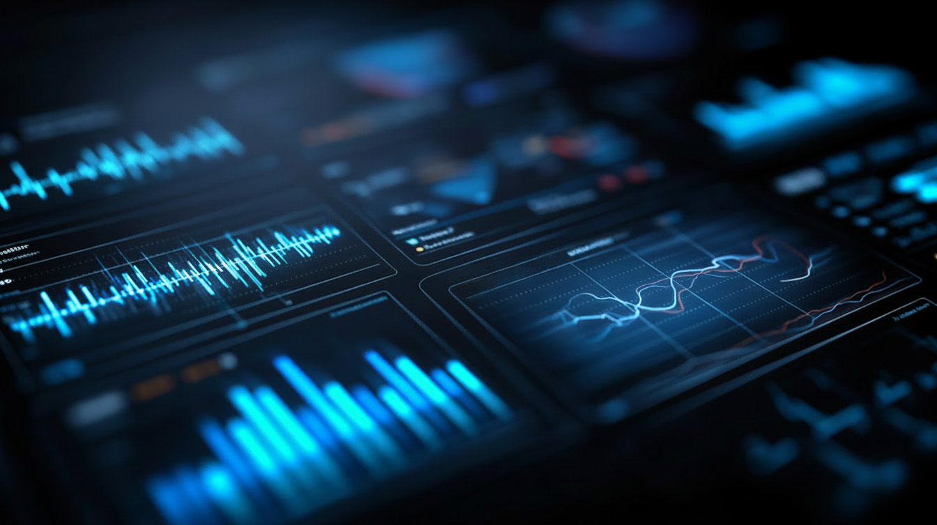 Layered analytics charts representing Forsyth dashboards built on pharmacy, medical, and prior authorization data.